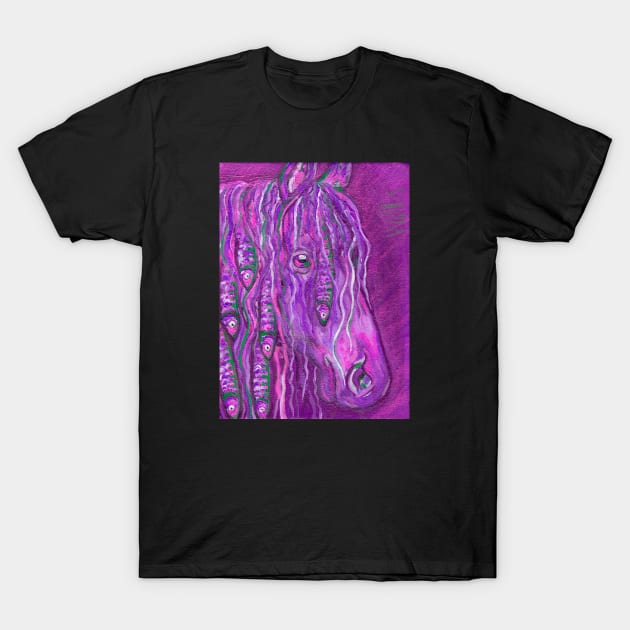 Pink horse T-Shirt by deadblackpony